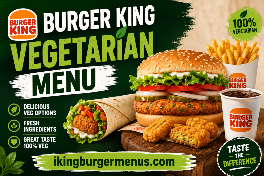 Burger King Vegetarian Menu with Prices 2026