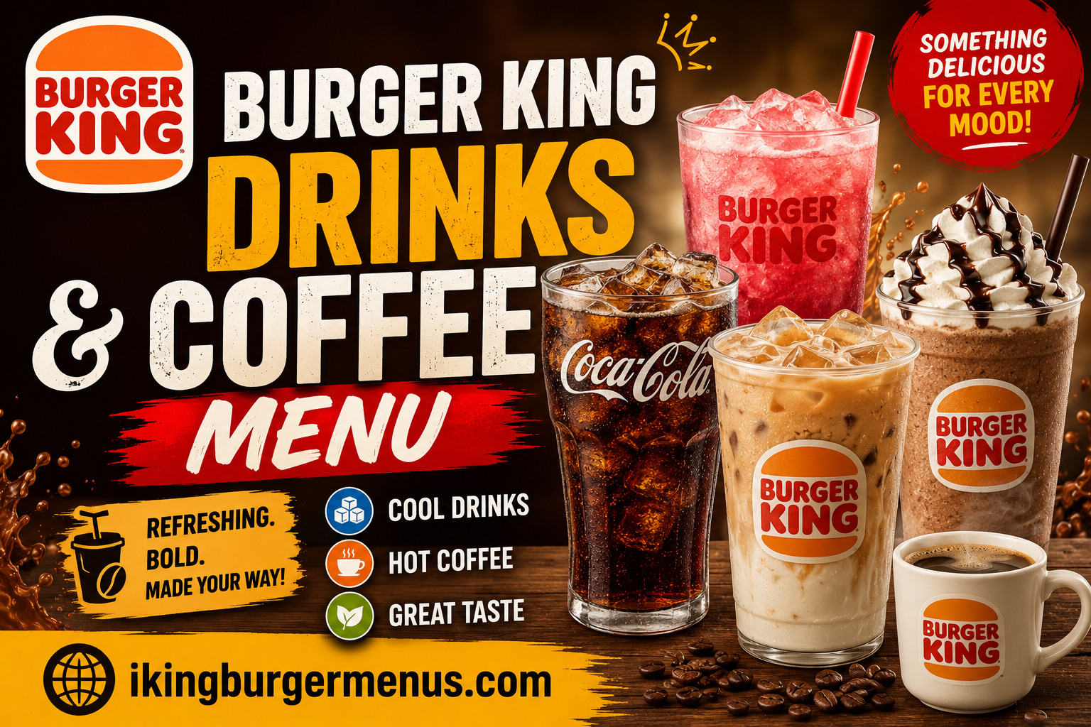 Burger King Drinks & Coffee Menu with Prices 2026