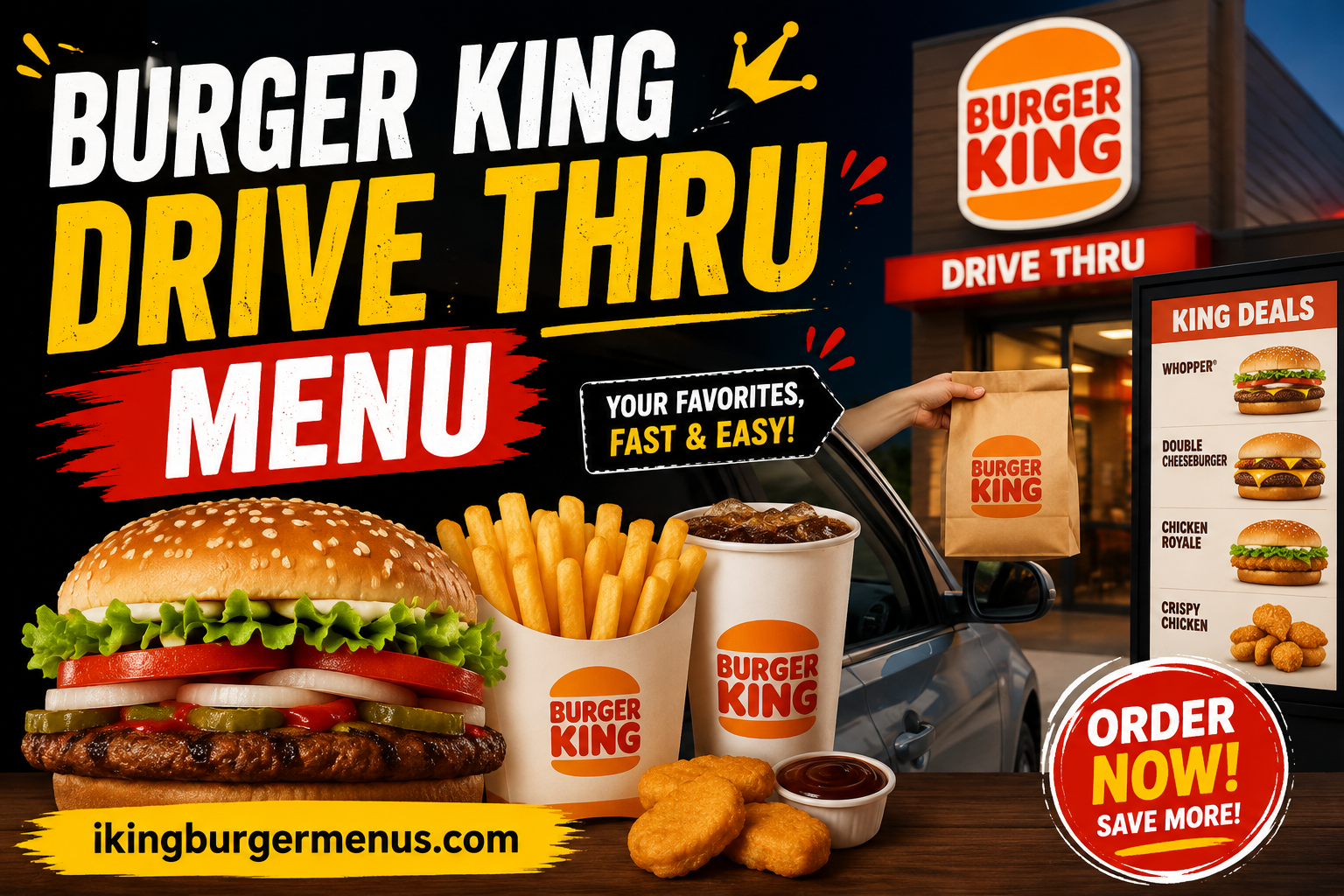 Burger King Drive Thru Menu with Prices 2026